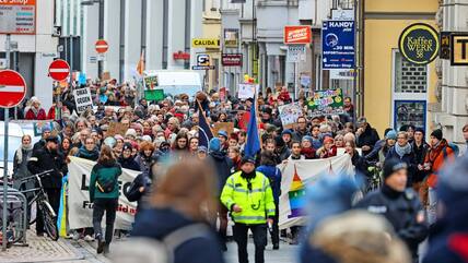 Die Demo in der Königstraße.