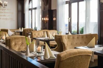 Das hoteleigene Restaurant „Karl’s Esszimmer“