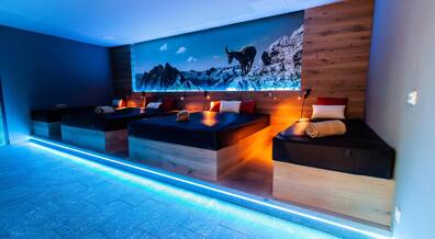 Gemütliche Betten im Ruhebereich